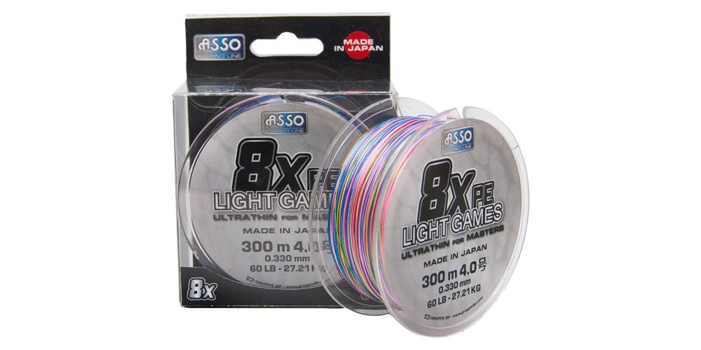FIO ASSO LIGHT GAMES 8X PE 300MT MULTICOR