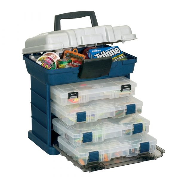 PLANO GREY AND BLUE TACKLE BOX