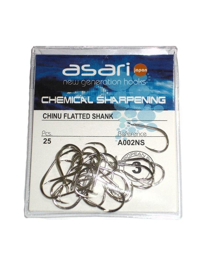 ASARI CHINU FLATTED SHANK NICKEL HOOK