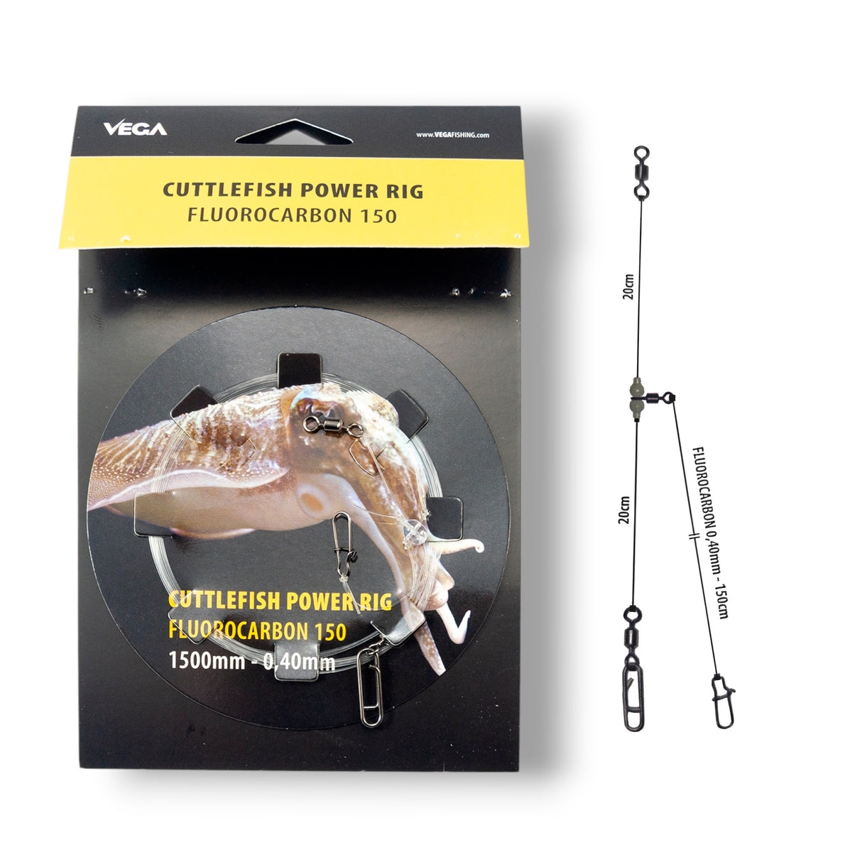 POWER RIG FLUORCARBON CUTTLEFISH 150 ASSEMBLY