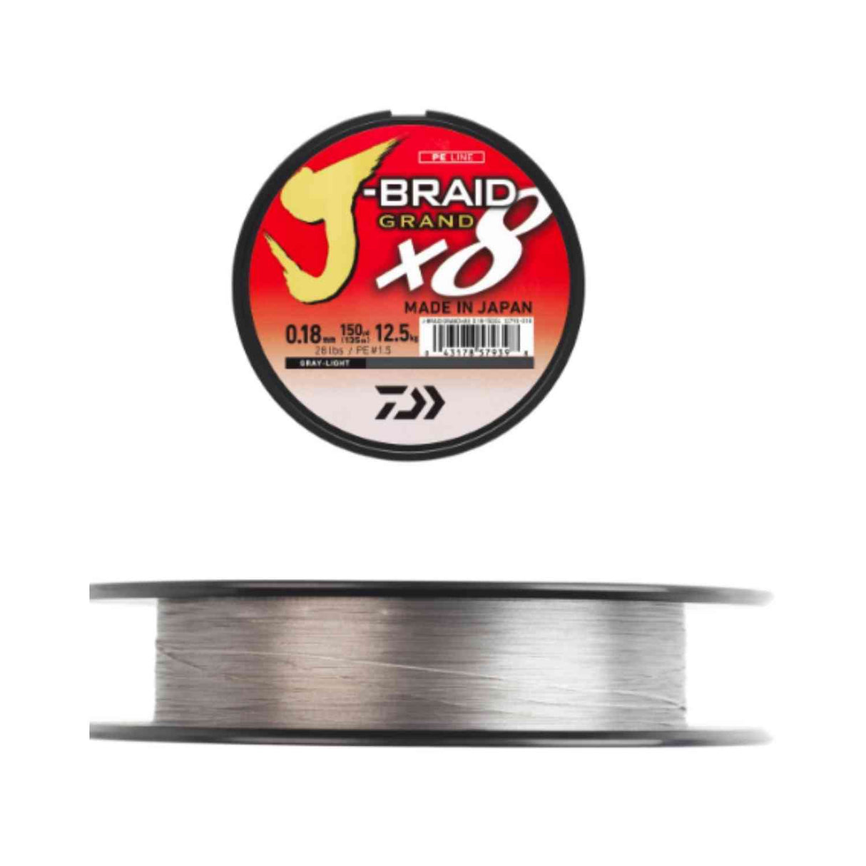 JBRAID GRAND 8B GREY LINE