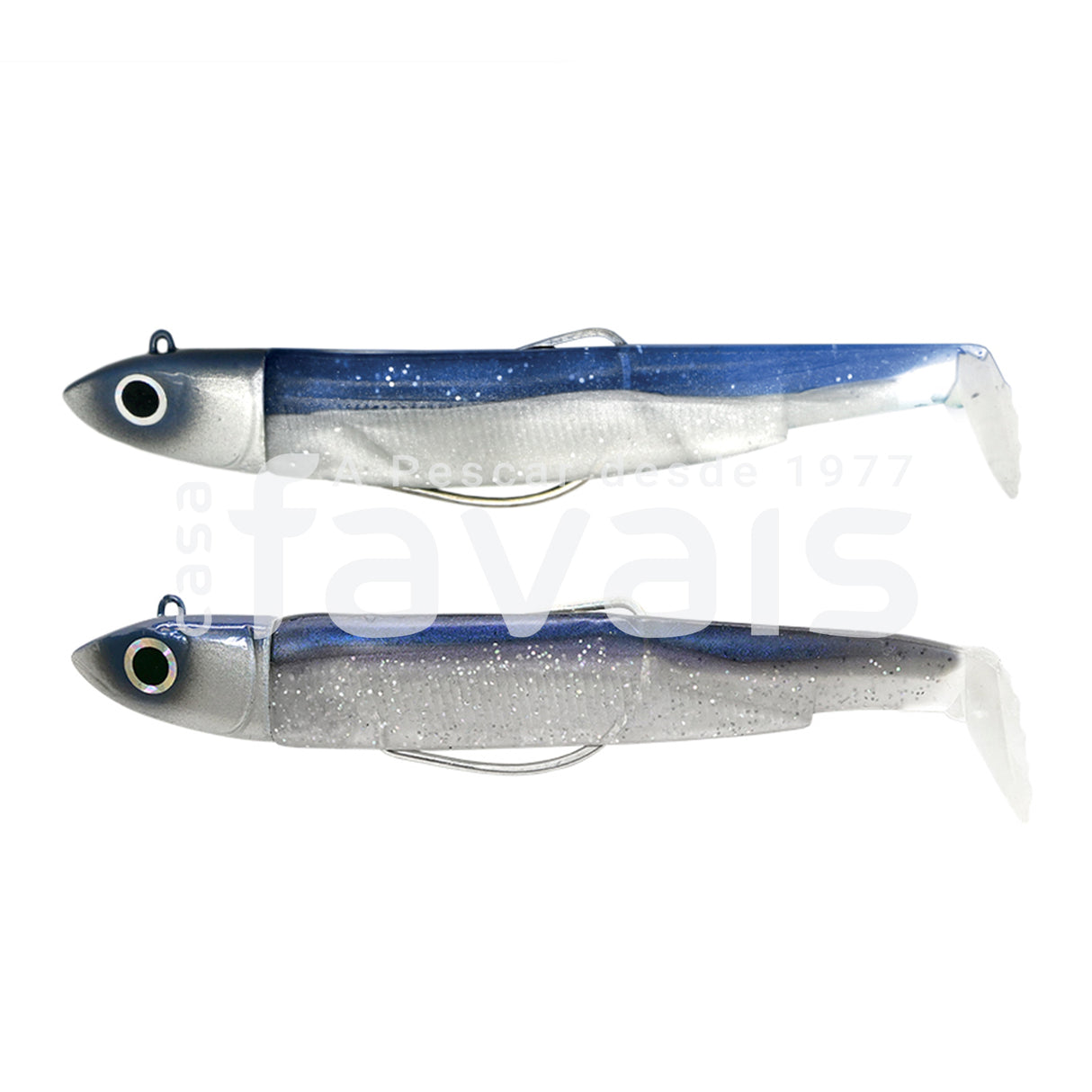 DOUBLE COMBO BLACK MINNOW 120 25GR BLUE/ELECTRIC B