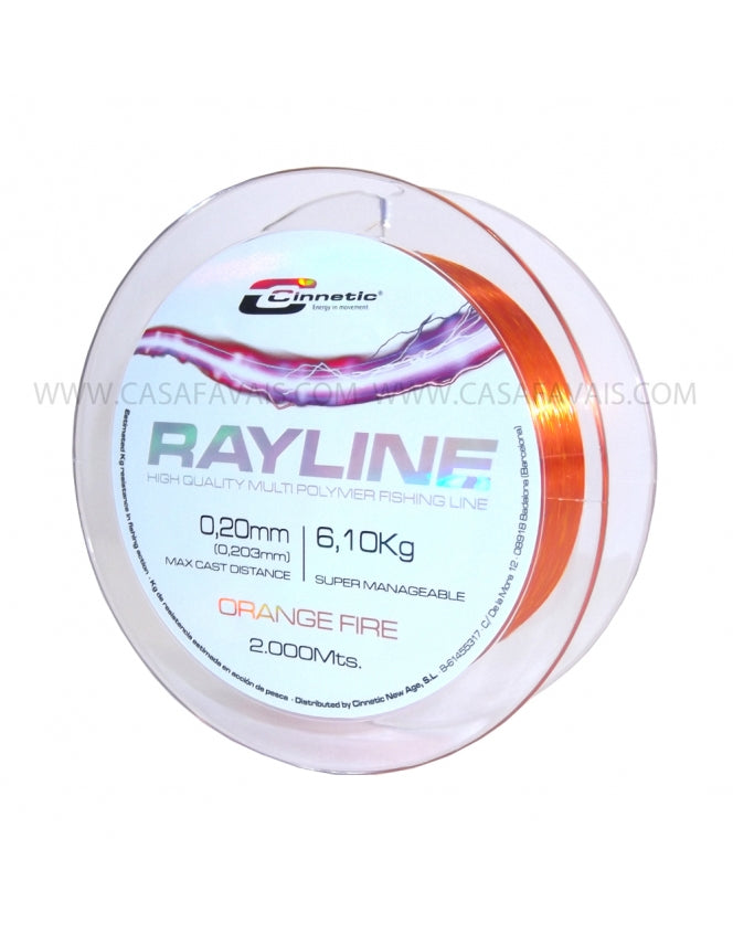 FIO CINNETIC RAYLINE 2000MT LARANJA FOGO