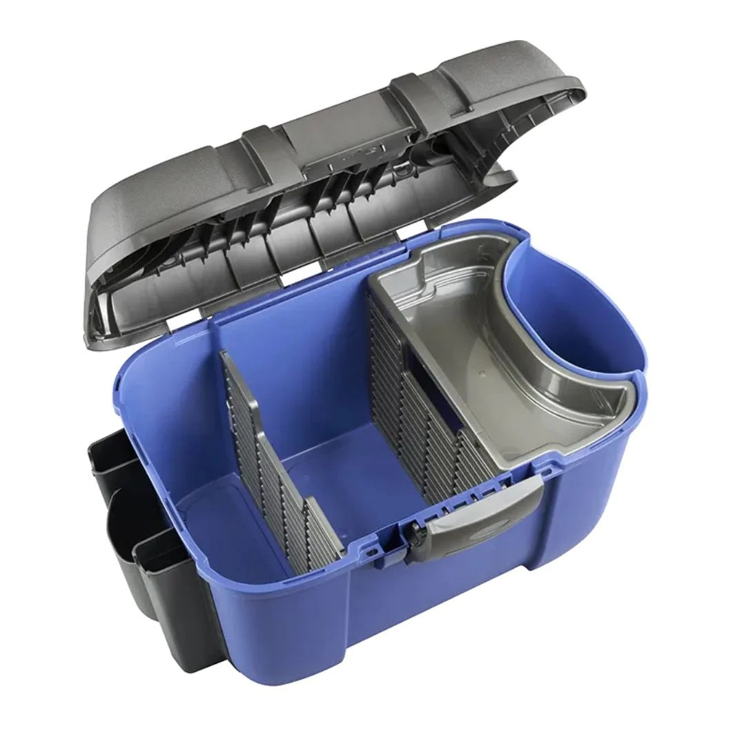 CAIXA DE ACESSORIOS PARA PESCA COM SUPORTE DE CANA