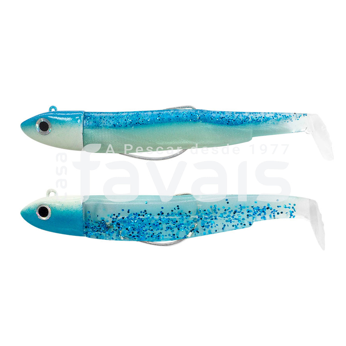 DOUBLE COMBO BLACK MINNOW 90 10GR BLEU/GL SH BLUE