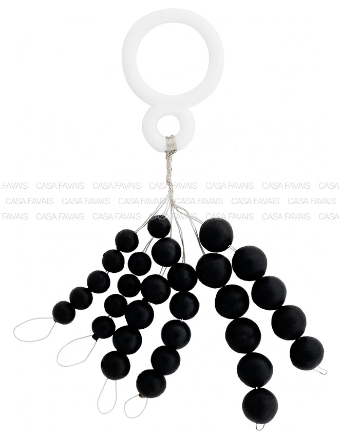 D'BEAD PERLAS REDONDAS SUAVES NEGRO