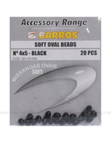 MISSANGAS SOFT OVAL BEADS BLACK