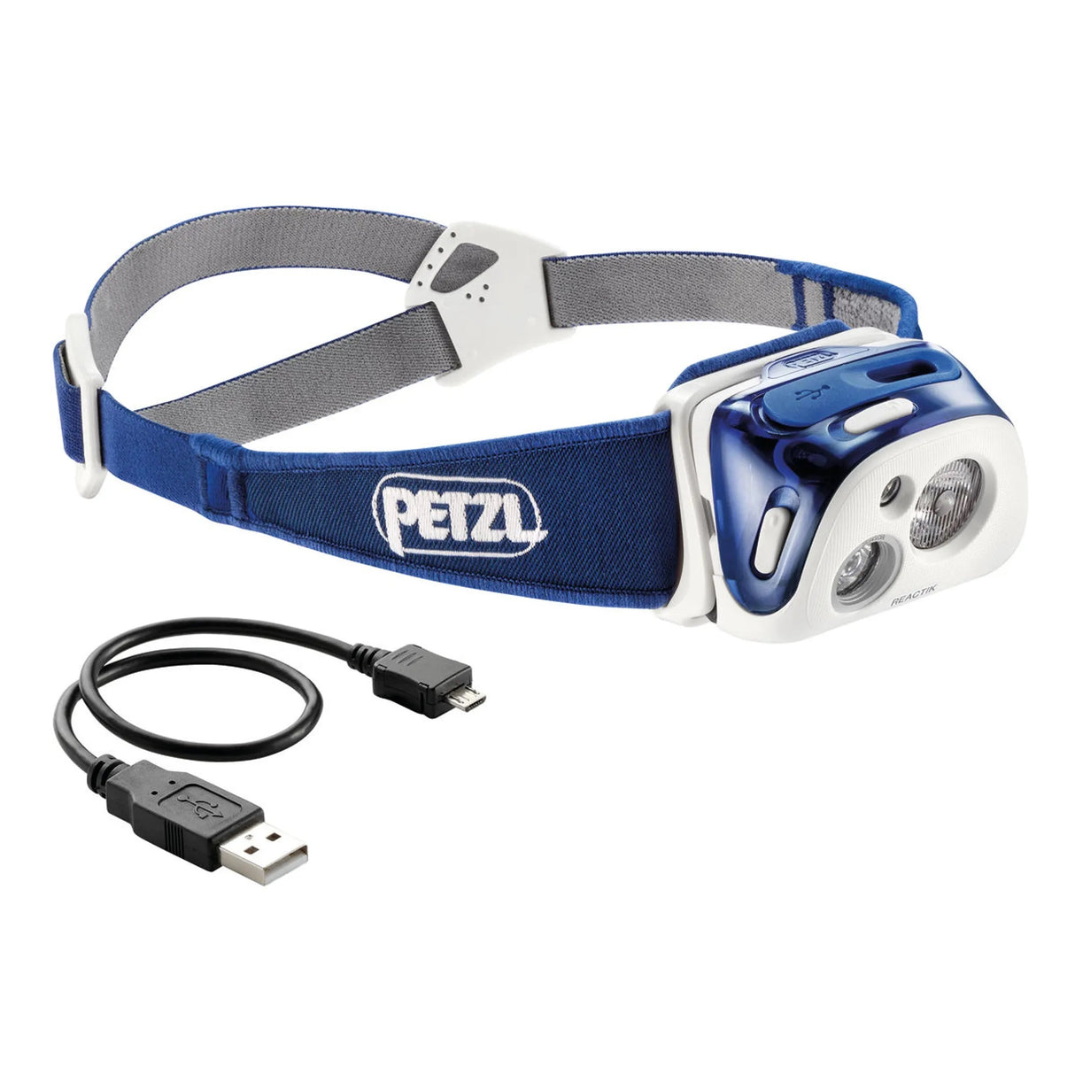 LANTERNA FRONTAL PETZL REACTIK AZUL 220