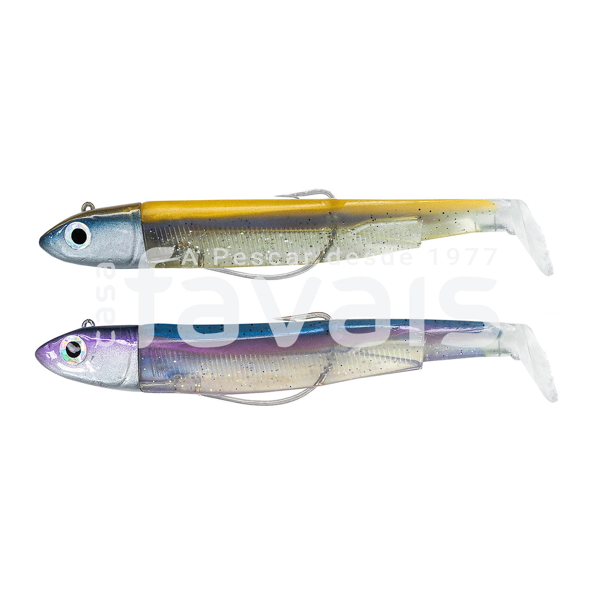 DOUBLE COMBO BLACK MINNOW 120 25GR OR/BLUE RAINBOW