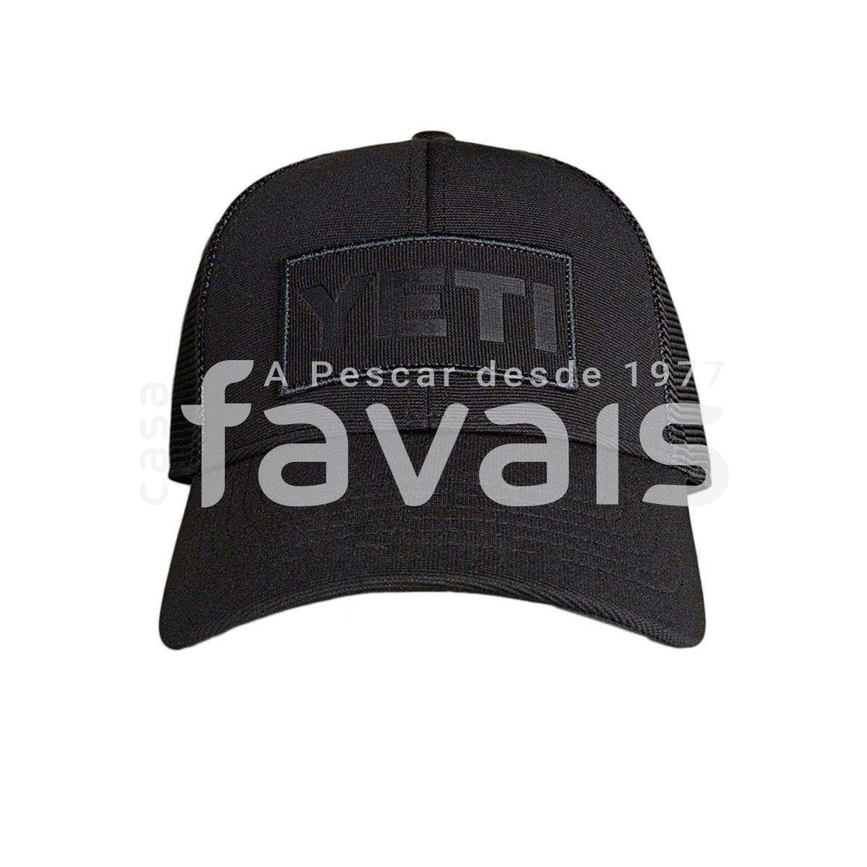 CHAPÉU YETI BLACK ON BLACK PATCH TRUCKER