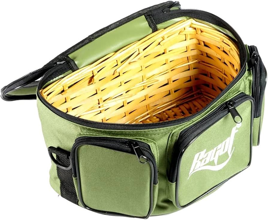 RAGOT GREEN WICKER BAG